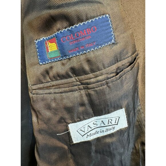 Vintage Colombo Mens Wool Blazer Jacket Brown Vasari Made In Italy - Picture 4 of 14